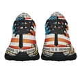 thumbnail image 5 of Patriotic Cross Proud to be American flag Blessed to be ChriStan Shoes Sneakers Black Size 6, 5 of 7