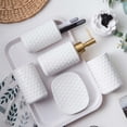 thumbnail image 4 of Juego de accesorios de baño, botella de loción, jabonera, juego esencial de taza de cepillo de dientes, para encimera de baño, acabado suave y limpio, 5 piezas Baoblaze Jabonera de baño, 4 of 8