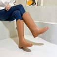 thumbnail image 1 of Botas altas sencillas de moda para mujer, botas de agua antideslizantes impermeables, resistentes al desgaste, zapatos de goma para uso exterior, zapatos de mujer con mangas para trabajar en la cocina, 1 of 5