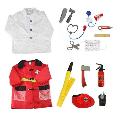 TopTie Doctor Role Play Costume Fire Chief Costume For Kids Cosplay Dressing