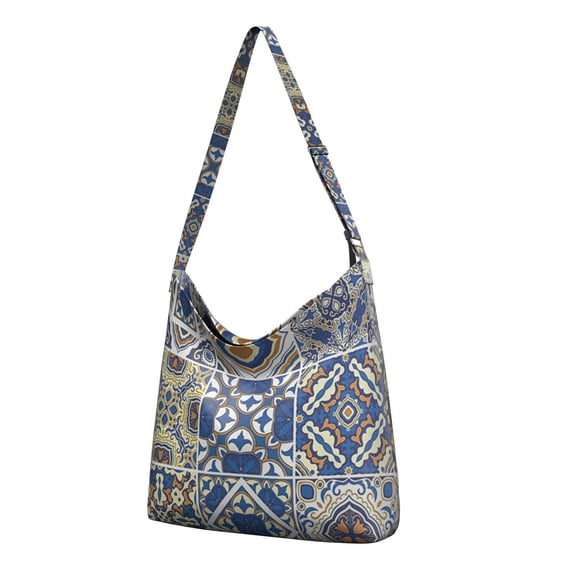 Boho Ethnic Vintage Crossbody Bag - Lightweight Shoulder Tote, Multi-Pocket Spacious Travel Purse