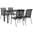 thumbnail image 2 of Casafoyer 5 Piece Patio Dining Set Black Steel and Textilene, 2 of 2