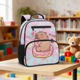 thumbnail image 2 of Jeiento Cute Capybara Preschool Toddler Backpack 13.5 Inch, Donut Outdoor Travel Bag, Shoulder Bag for Little Kids All Day Wearing, 2 of 7