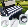 thumbnail image 5 of Golf Cart Seat Covers for 2 Seater, Blue Stripes Soft Microfiber Cart Seat Towel Blanket, Simple Blue White Texture Absorbent Breathable Non Slip Bench Seats Protector for Golf Course 51"x31", 5 of 9