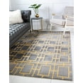 thumbnail image 3 of Marilyn Monroe Geometric Modern Area Rug, Gray/Gold, 5" x 8", 3 of 8
