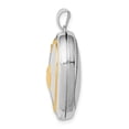 thumbnail image 2 of Sterling Silver Rhodium & w/ Key Charm Pendant Inside 21mm Heart Locket Charm Pendant, 2 of 5