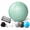 Green-XL (27-30IN / 68-75cm), variant on Grey XL (27-30IN / 68-75cm) Anti-Burst Slip-Resistant Exercise Ball with Resistance Bands for Home Gym & Core