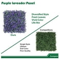 thumbnail image 6 of Grass Wall Panel 20'x20', 7Packs Artificial Greenery Wall Backdrop Faux Fence Privacy Screen Fake Hedge Topiary Boxwood Décor for Indoor Outdoor, Lavender, 6 of 8