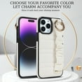 thumbnail image 7 of Feishell Compatible with iPhone 11 Pro Max Case with Wristhand Strap & Metal Ring Buckle,for Women Men,Fashion PU Leather Soft TPU Edge Shockproof Anti-Scratch Phone Protective Cover,White, 7 of 7