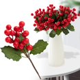 thumbnail image 2 of Christmas Tree Picks, Artificial Christmas Picks, Red Berry Picks Stems, Fake Holly Berries Picks, Faux Greenery Pine Picks, Red Berry Picks and Sprays for DIY Tree Garland Wreath Vase Decor, 2 of 7