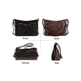 thumbnail image 5 of Deago Suede Shoulder Bags for Women Tote Hobo Purse Convertible Backpack Vintage Slouchy Crossbody Bag Handbag Satchel for Work Travel, Black, 5 of 9