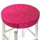 thumbnail image 3 of Disketp Rose Red Glitter Funda Redonda para Taburete, Funda de Cojín para Silla de Bar Suave y Elástica-14 inch, 3 of 7
