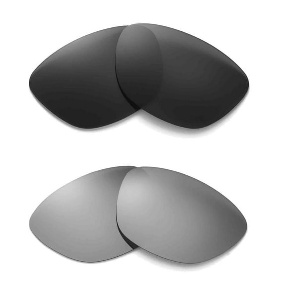 Walleva Polarized Titanium   Black Replacement Lenses For Oakley Jupiter Sunglasses