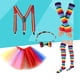 thumbnail image 2 of Kit de falda tutú arcoíris con lazo colorido, guantes largos, medias, tirantes, conjunto de accesorios para disfraces (niño), 2 of 5