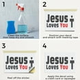 thumbnail image 5 of Jesus Loves You Vinyl Decal 24 Inch x 36 Inch Weatherproof Heavy-Duty Adhesive Backing | Christian Faith, Inspirational Message, Eye-Catching Design | Made in USA, 5 of 6