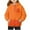 Orange, variant on 2025 Girls Polar Fleece Pullover Hoodies Sweatshirt Casual Colour Block Loose Outwear Coat With Pockets 5-14 Years Pink