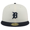 thumbnail image 2 of Men's New Era Cream Detroit Tigers Chrome 59FIFTY Fitted Hat, 2 of 6