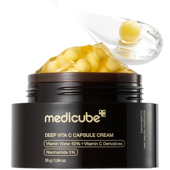 medicube Deep Vitamin C Capsule Cream, Vitamin C Face Moisturizer, 1.94 oz