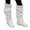 White, variant on Knitted Leg Warmers for Women and Girls, Calf Cuffs In Braid Pattern for Indoor/Outdoor, Thick Boot Covers Foot Warming Covers