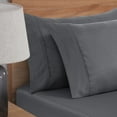 thumbnail image 6 of Mainstays Super Soft Brushed Microfiber Pillowcase Set, Soothing Gray Embossed Stripe, Standard/Queen, 2 Piece, 6 of 7