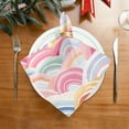 thumbnail image 2 of Striped Rainbow Pattern Cloth Napkins Set of 6,20x20 Inches Napkins Cloth Washable Reusable Soft for Dinner,Wedding,Parties,Home Dinner,Tableative Decor Gift, 2 of 7
