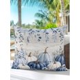 thumbnail image 6 of Outdoor Pillows Waterproof, Blue Grey Pumpkins Fall Bedding Throw Pillows with Insert for Couch Sofa Bed, Thanksgiving Floral Botanical Vintage 18x18 Inch Pillowcases Decorative Patio Pillow Set of 1, 6 of 8