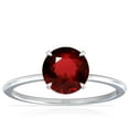 thumbnail image 1 of GemsNY July Birthstone - Petite Prong Set Round Ruby Hidden Halo Ring (Grade - AAA | 1.64cttw), 1 of 4