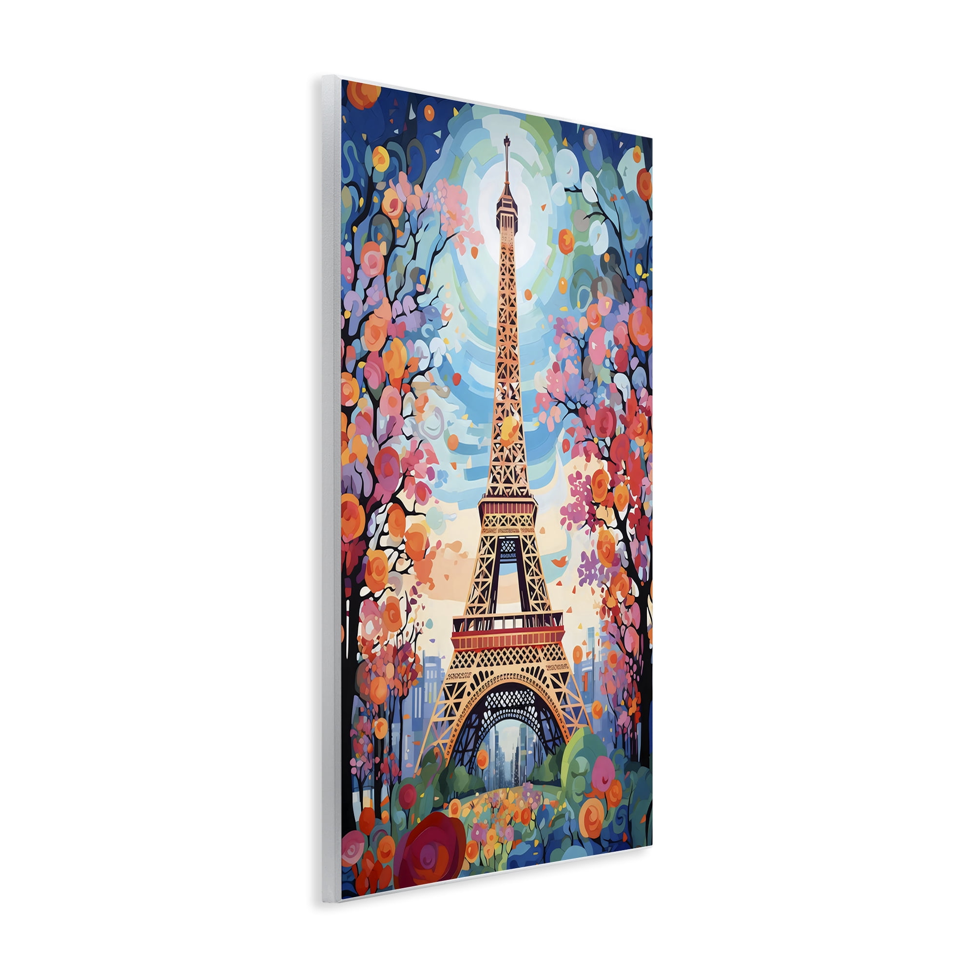 Stupell Industries Eiffel Tower Nighttime Bloom Wall Plaque Art, design by Creative Studio