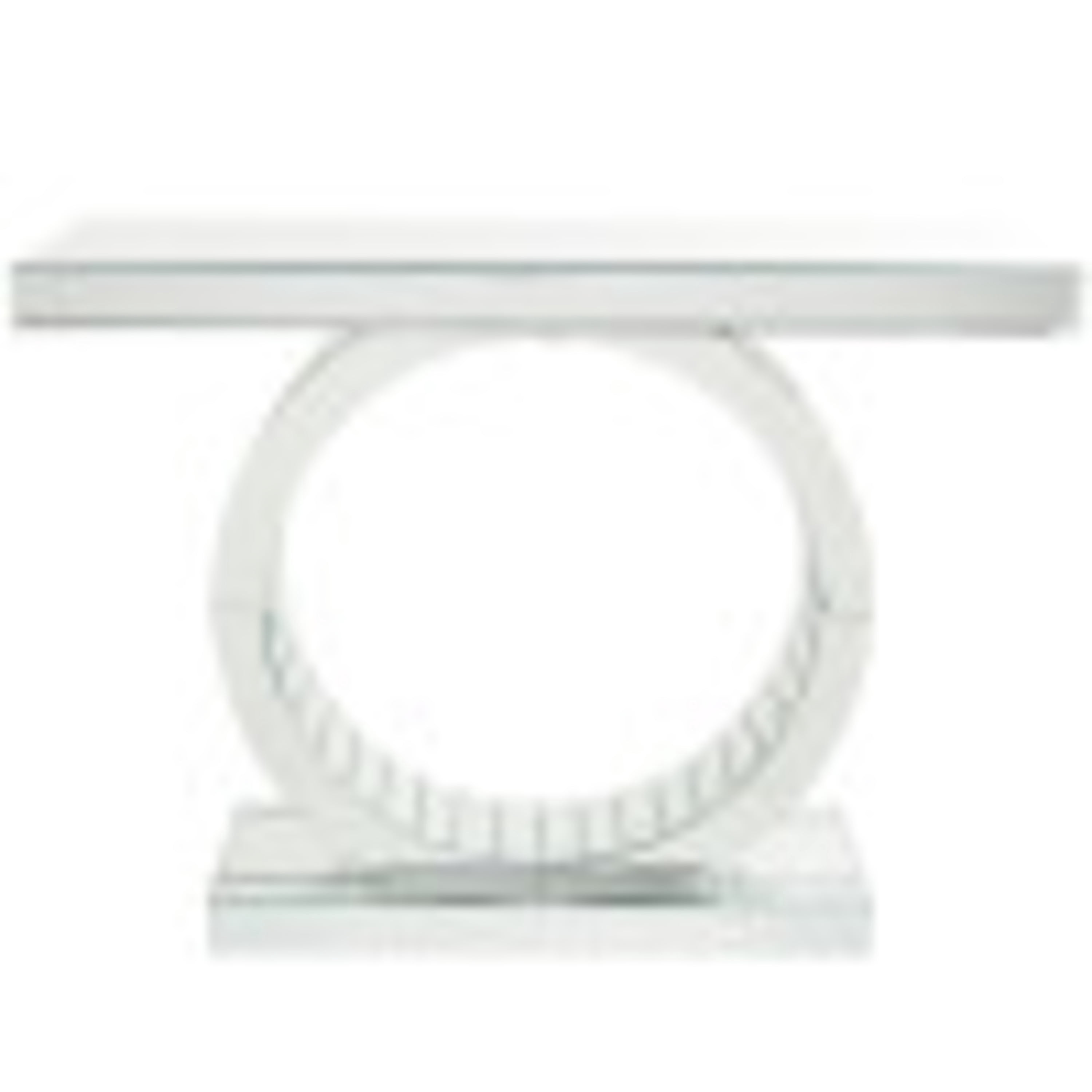 DecMode 47" x 33" Silver Glass Mirrored Console Table, 1-Piece