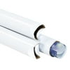 Snap Seal White Mailing Tubes, 2 x 24 Inches, Pack of 50, for Shipping