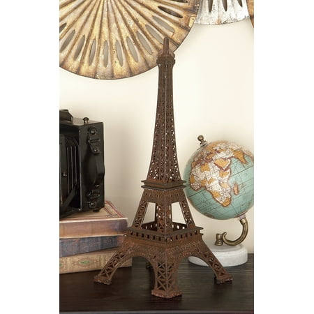 DecMode Traditional 15 Inch Iron Eiffel Tower Sculpture