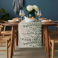 thumbnail image 2 of Green Eucalyptus Leaves Table Runner - 90 Inch Long, Kitchen Dining Table Runner Dresser Scarves, Summer Botanical Weeping Rustic Farmhouse Decor for Coffee Tables Wedding Party Banquet, 2 of 8