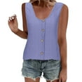 thumbnail image 1 of Qiopertar Mode Débardeur d'Été Sans Manches à Col Rond pour Femmes, Blouse Décontractée Unie, Offres de la Semaine en Solde à Moins de 5$ jusqu'à 90 % de Réduction, 1 of 6