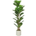 thumbnail image 1 of HOMCOM Faux Fiddle Leaf Fig Tree, 4FT Artificial Tree for Indoor Decor, 1 of 10