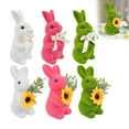 thumbnail image 4 of 8"H Foam Rabbit Statue Bunny with Sunflowers Sculpture Outdoor Statues Indoor Decor Animal Ornament for Home Garden Lawn Yard Patio Balcony Gifts Birthday Easter Housewarming Christmas, 4 of 7
