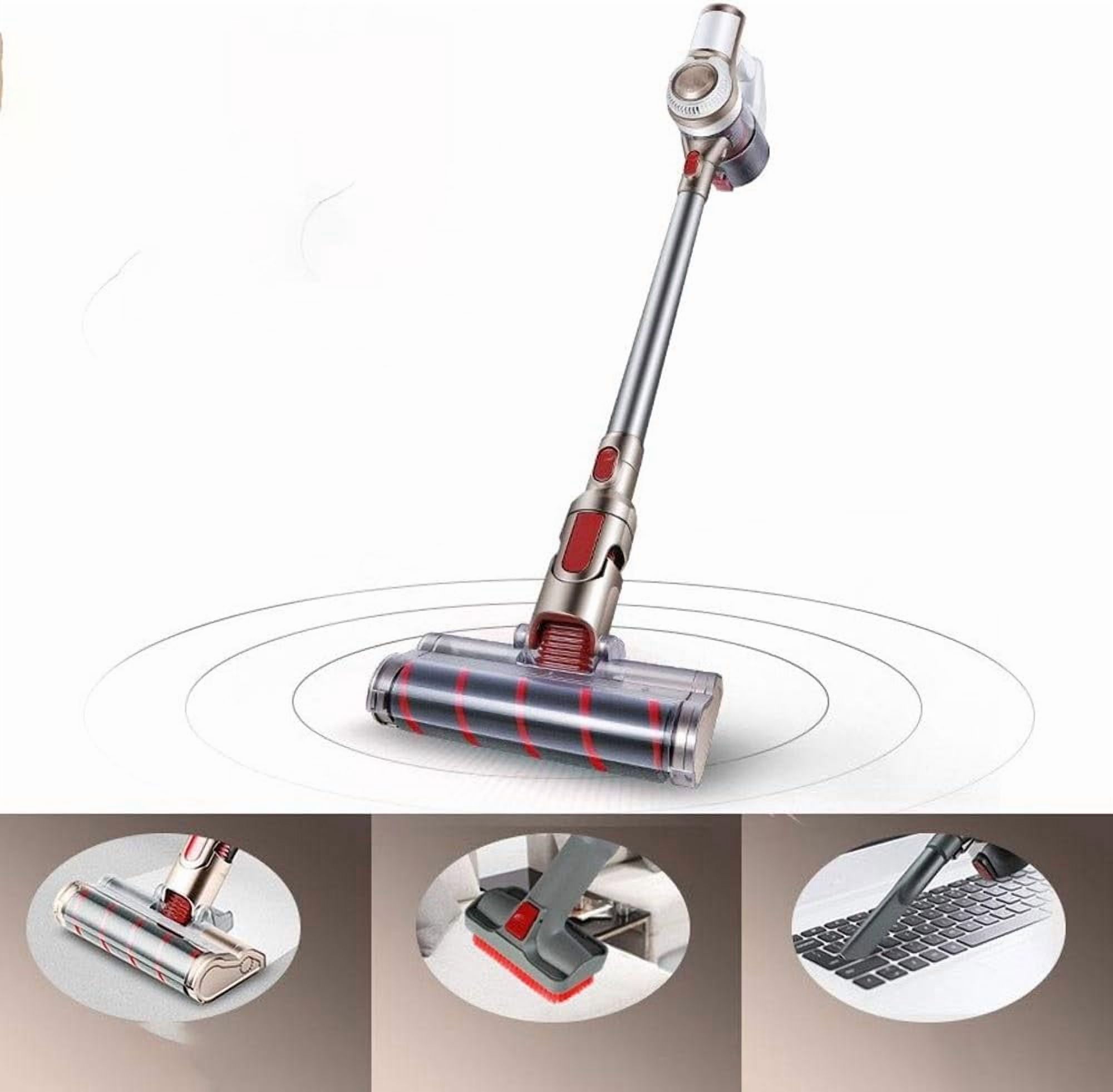 Hard Floor Vacuum Cordless Vacuum Cleaner, 9KPa Powerful Suction Stick and Handheld Light Weight Bagless 0.6L Large-Capacity Dust Cup Vacuum Ideal for Hard Floor Carpet for Home (Color : C)