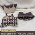 thumbnail image 2 of Clothes for 17cm Dolls 2 Set, Cute Hat & Outfit Set for Dolls, Adorable Dress-Up Accessories for Doll, 2 of 5