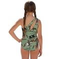 thumbnail image 2 of POLERO Girls Western Cowboy Horse Print One-Piece Swimsuit with Mesh Cover Up Skirt - Quick Dry, Adjustable Straps for Beach & Pool Vacation, 2 of 10
