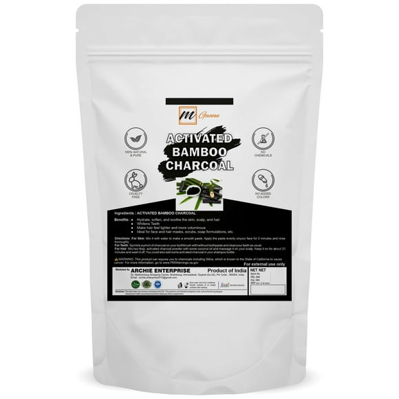 Carbón de bambú activado en polvo MgAnna 100 g para dientes