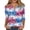 Blue, variant on 4th Of July Blouse Women 1776-2026 Independence Day 3/4 Sleeve Henley Tunics Usa Flag Red White and Blue Summer Shirts 2XL