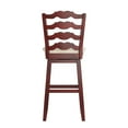 thumbnail image 3 of Weston Home Sheena French Ladder Back Bar Height Swivel Stool, Antique Berry, 3 of 5