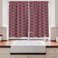 thumbnail image 2 of Ambesonne Fairytale Kitchen Curtains, Medieval Knights Horses, 55"x30", Dark Salmon Grey Teal, 2 of 3