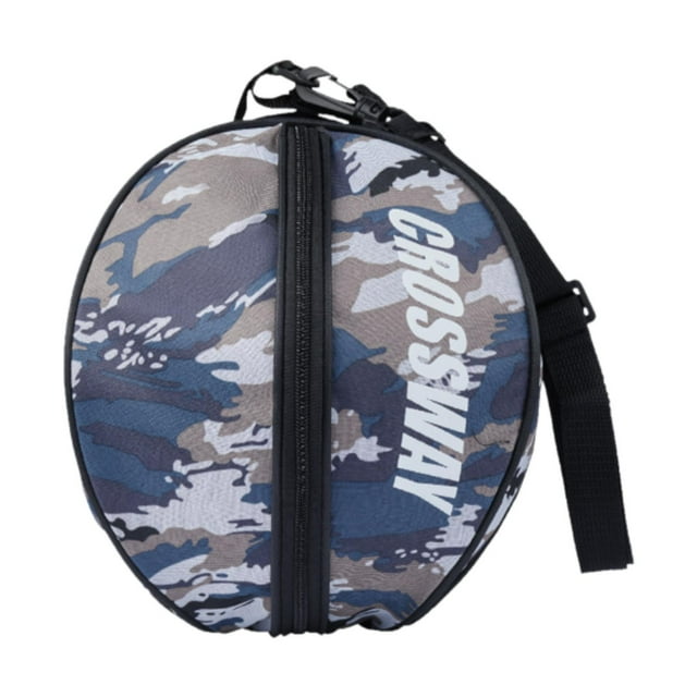 Bolsa de baloncesto redonda para voleibol con bolsillo lateral de malla, bolsa de fútbol, bolsa de hombro individual para hacer ejercicio y voleibol Gris