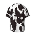 thumbnail image 6 of Lsque Cow Skin 2 print Men's Cuban Collar Short Sleeve Shirt Summer Beachwear Casual Button Down Fashionable Vacation Leisure Shirt-4X-Large, 6 of 7