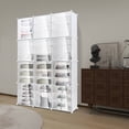 thumbnail image 2 of Peakora 12 PCS 36 Pack Shoes Storage Box Pp Stackable Shoe Organizer Box with Lids White and Clear Shoebox for Bedroom Living Room Closet up to Size 9.5(US), 2 of 20