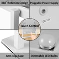thumbnail image 4 of Coolmade Lighted Vanity Mirror with 12 x 3W Dimmable LED Bulbs and Touch Control Design, Hollywood Style Makeup Cosmetic Mirrors with Lights, White, 4 of 7