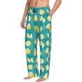 thumbnail image 2 of Xecao Lemon Blue Men's Straight Lounge Pajama Pants: The Ultimate in Comfortable Sleepwear, 2 of 9