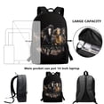 thumbnail image 6 of KUIFORTI Kids Girls Boys Schoolbag Ergonomic Backpack 17 Inch Students School Stationery Bag for Teens Children Toddlers,Horse Print, 6 of 6