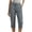 Dark Gray #6, variant on Cargo Capris For Women Casual Summer Straight Leg Petite Length High Waisted Cropped Pants Stretch Rolled Hem Bermuda Trousers With Pockets Wine S