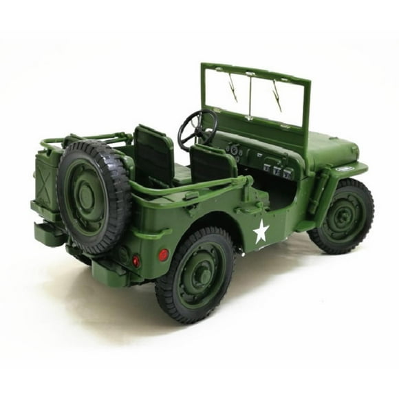 JIAHAOO Modèle de Jeep Tactique SUV à Échelle Précise pour les Passionnés Construction en Alliage et Plastique, Fonction de Rétrofriction, Parfait pour l'Exposition de Bar